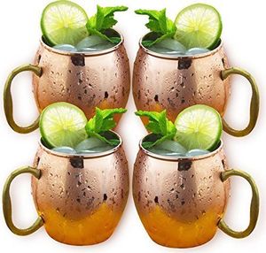 Ensemble cadeau de tasse à Moscow Mule en cuivre martelé, laiton et acier inoxydable pour France Ocean 5 Port Ellen <span class=keywords><strong>Islay</strong></span> Powers President - Product Image 1