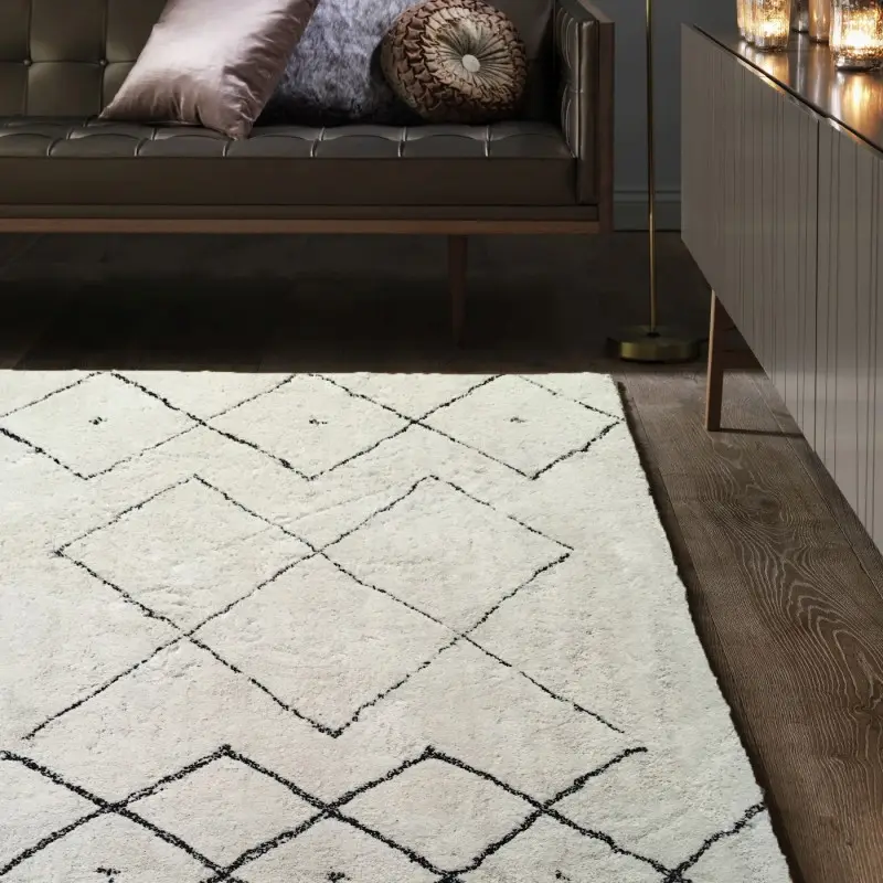 Marroquina novo design moderno longwool pelúcia sala de estar Contemporâneo de luxo Extra Grande tamanho micro fibra Tapete