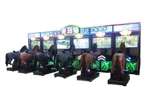 Hotselling Coin Operated Mini GoGo <strong>Jockey</strong> <strong>Horse</strong> Riding Car Racing Video Draving Simulator <strong>Game</strong> <strong>Machine</strong> for Sale - Product Image 3
