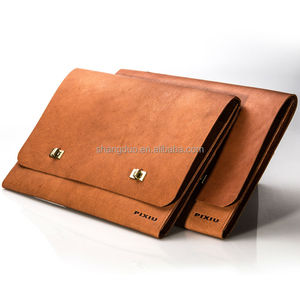 Customized High-quality A4 Document Bag, Vintage Genuine <strong>Leather</strong> <strong>Briefcase</strong>, Office Document Storage Bag - Product Image 1