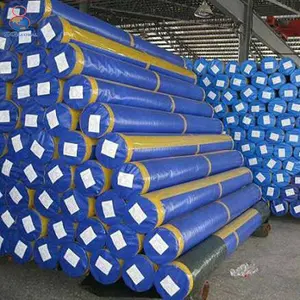 GRS CE Certified Factory Customization Printed Fireproof Waterproof Anti-UV Blue Plastic Tarps Fabric PE Tarpaulin Roll