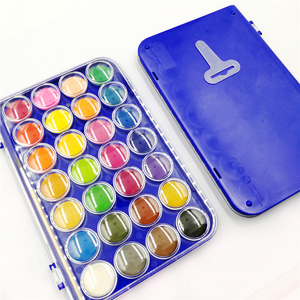 Meilleur <span class=keywords><strong>prix</strong></span> de 12/24/48 couleurs conception personnalisée papeterie emballage <span class=keywords><strong>aquarelle</strong></span> <span class=keywords><strong>peinture</strong></span> étain palette - Product Image 1