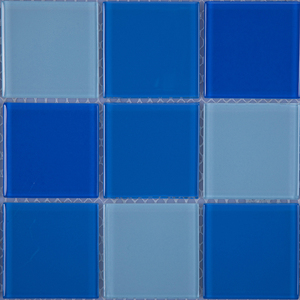 48*48mm venta directa de fábrica cuadrado cielo azul mosaico de vidrio para mosaicos de azulejos de piscina - Product Image 4