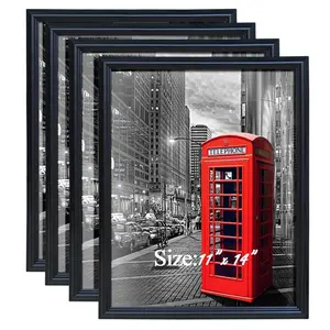 11x14 Fotolijst Past Prints 11x14 inch Pack van 4 Zwart Poster Frame