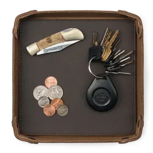 Lagerung Tablett Schlüssel Schmuck Münze Catchall Kleinigkeiten Leder Schreibtisch Veranstalter