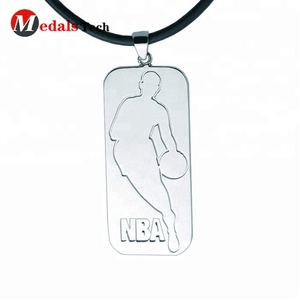 Personalizada logotipo en relieve personalizado baloncesto metal perro etiquetas - Product Image 1