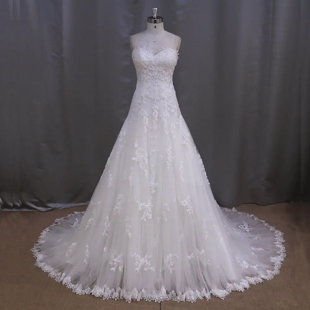 فستان الزفاف الدانتيل الشاطئ نموذج جديد 2014