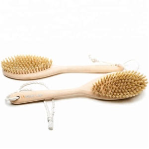 <span class=keywords><strong>Brosse</strong></span> de massage corporelle exfoliante <span class=keywords><strong>anti</strong></span>-<span class=keywords><strong>cellulite</strong></span> à poils longs en <span class=keywords><strong>bois</strong></span> et en poils naturels - Product Image 3