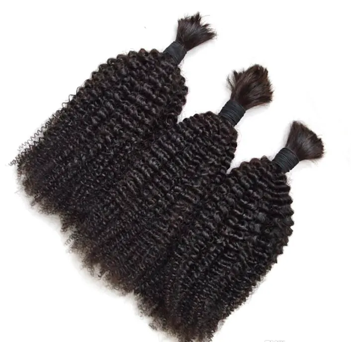 Cheap wholesale brazilian hair virgin human afro kinky bulk weave