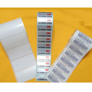 Autocollant d'étiquette de code à barres personnalisé durable recyclable privé <span class=keywords><strong>anti</strong></span>-imprimé rouleau de papier logo découpé holographique caractéristique en vinyle - Product Image 1