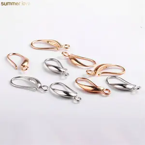 High Quality Wholesale Hot Sale 18ミリメートルGold Silver Plated Cuff Ear Hook Clasp Dangle Earring Findings For Jewelry Making Supplies