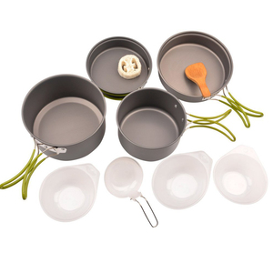 Juego de Utensilios de Cocina Plegable Portátil Chongfu de 10 Piezas de Aluminio Anodizado para 2-3 Personas, Sartén, Olla, Tazón, para Senderismo y <span class=keywords><strong>Camping</strong></span> - Product Image 6