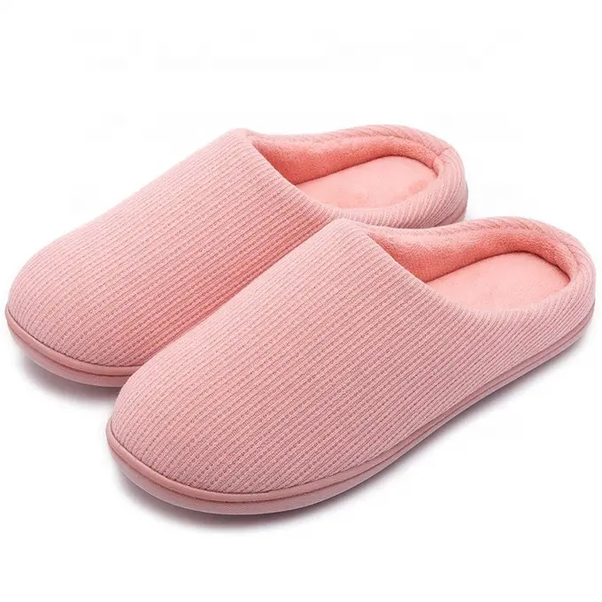 Women's Comfort Cable Knit Slippers Terry Cloth House Cotton Slippers