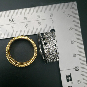 Echsio CZ Eternity Bandes Art déco bague ensemble fiançailles pavé avec blanc clair zircon cubique <span class=keywords><strong>copine</strong></span> cadeau CP367 - Product Image 4