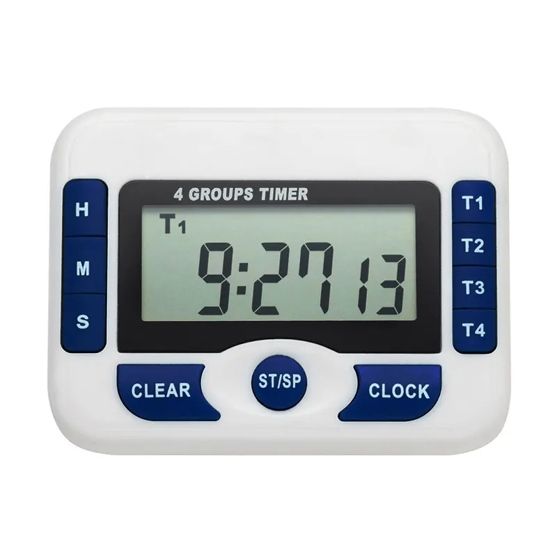 CH-702 4 groups of timer with clock suitable for kitchen cooking, schools, laboratories