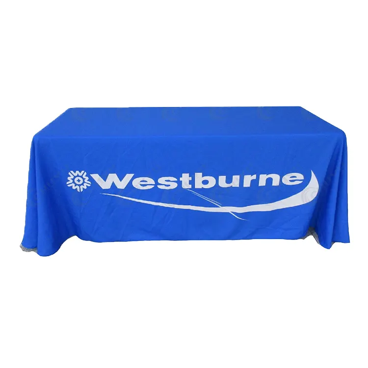 Factory advertising logo Custom tablecloth ,message table cover,full color printing trade show table cloth
