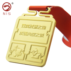 Maratho deporte medalla de metal taza de trofeo con medallón de bronce Medallas de Triatlón - Product Image 2