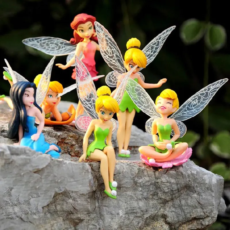 6 шт./компл. принцесса фея фигурка игрушки для детей, подарок для торта на день рождения