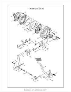 <span class=keywords><strong>Kit</strong></span> de Repuestos para Tractor de Uso Agrícola, Palanca de Liberación, Embrague Auxiliar, Repuestos para Tractor Foton FT244 FT254 - Product Image 2