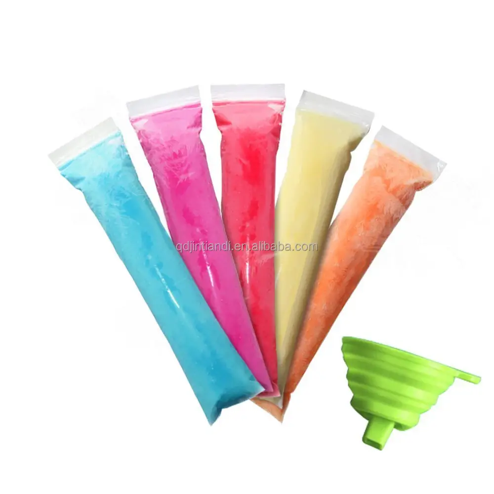 BPA free heat seal zipper ice pop / popsicle packaging plastic wrapper bags