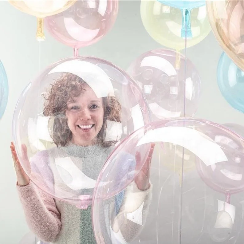 Высококачественный гелиевый Наполнитель из ТПУ, Новое поступление, Китай, прозрачные цветные шары bobo, прозрачные воздушные шары