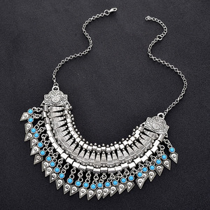 >>>New Bohemian Fringe Tassel Collar Statement <strong>Necklace</strong> Vintage Boho Gypsy <strong>Silver</strong> Festival Turkish Ethnic <strong>Chunky</strong> <strong>Necklace</strong> - Product Image 4