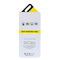 Personnalisé pvc clair sport écouteurs chargeur câble carte papier boîte impression chargeur écouteur papier emballage boîte avec fenêtre transparente