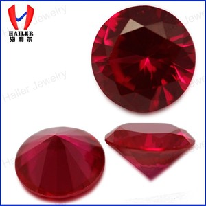 forma redonda de color rojo sangre sueltas ruby piedras preciosas rubies para la joyería - Product Image 1