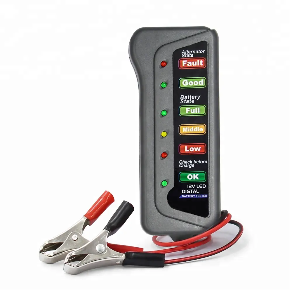 Autool — testeur de batterie numérique pour voiture, nouvel arrivage, 12V, alternateur, 6 lumières LED, pour outil de Diagnostic automobile