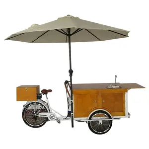 لحن عجلة قهوة للبيع البضائع عجلة قهوة عربة القهوة الدراجة مع عجلات للبيع