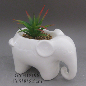 Desktop Decor elephant a forma <span class=keywords><strong>di</strong></span> piccolo fiore <span class=keywords><strong>di</strong></span> ceramica <span class=keywords><strong>vaso</strong></span> bonsai per la vendita - Product Image 1