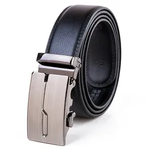 Cheap Price Wholesale Men's Ratchet Genuine Leather Belts with Automatic Buckle