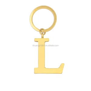 Yiwu סיטונאי יצרני keychain מחזיקי מפתחות רכב מחזיקי מפתחות תליון L מכתב ראשוני
