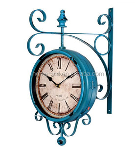 Classici Giardino di Metallo di <span class=keywords><strong>Grandi</strong></span> Dimensioni All'aperto Orologio Impermeabile A Doppia Faccia Orologio della Stazione Innovativo <span class=keywords><strong>Vintage</strong></span> decorativo per la casa <span class=keywords><strong>Orologi</strong></span> <span class=keywords><strong>da</strong></span> <span class=keywords><strong>parete</strong></span> - Product Image 2