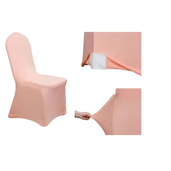 Capa de cadeira de lycra para casamento, capa rosa de cadeira de uso em hotel