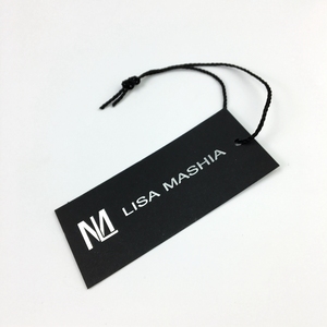 Custom Silver Foil Stamping Paper Hang Tags Clothing Price Tag