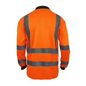 High quality custom cheap wholesale uniform safety work reflective polo t shirt