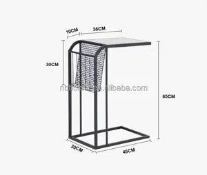 <span class=keywords><strong>Table</strong></span> d'appoint décorative rectangulaire en métal <span class=keywords><strong>noir</strong></span> pour ventes promotionnelles Assurance qualité contemporaine à bas prix - Product Image 1