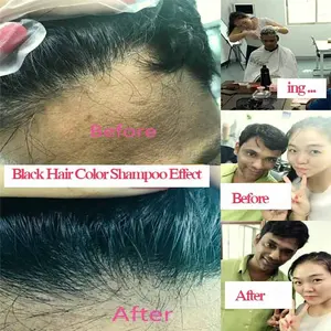 Großhandel 100ml * 2 Fast Black Hair Color Shampoo für Männer und Frauen das meist verkaufte in arabischen Ländern