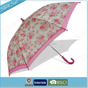 Principal produto cheio de cor impressão guarda-chuva Best colorido segurança crianças Fringe guarda-chuva