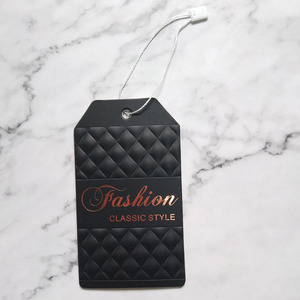 Mới Nhất Thiết Kế Thương Hiệu May Mặc Treo Tag Rose Gold/Vàng Lá Treo Thẻ Màu Đen, Quần Áo Giấy Treo Thẻ - Product Image 2