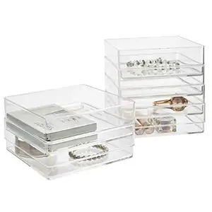 เครื่องสำอางค์อะคริลิคแต่งหน้าความงาม Organizer ลิ้นชักพลาสติก Clear Makeup Organizer