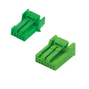 Conector automotivo, fabricante de fio de fio de automóvel para carro, conector fêmea de cor verde 10 e 12 pinos