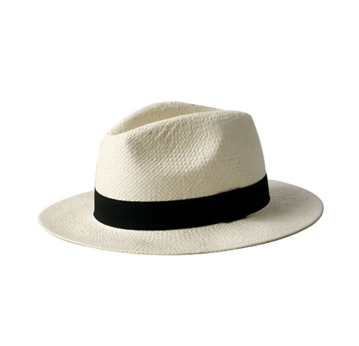 Popular ecuador dame männer frauen papier stroh fedora panama hut