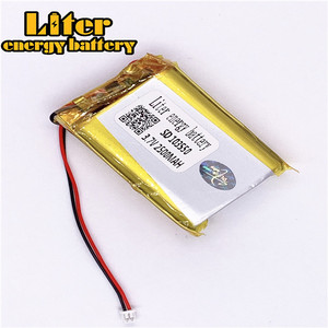 Plug 1.25-2 P 3.7 V 103550 2500 mah ultra slim personalized Rechargeable li-ion batteries lipo battery with wire - Product Image 1