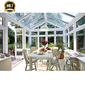 2021 Sunrooms Glass Houses Aluminum Backyard Victorian Conservatory Prefabricated Glass Houses