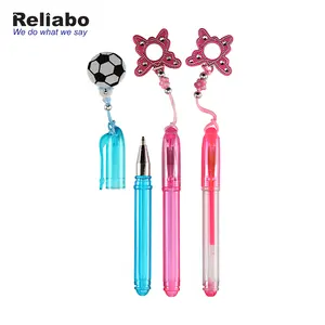 Perlengkapan Sekolah Reliabo Pendant Dekorasi String Mini Glitter Warna Anak Kartun Gel Pena