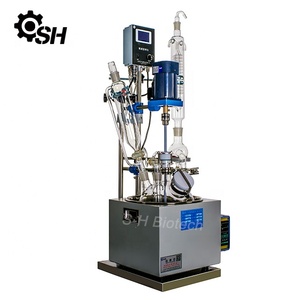 Réacteur de type laboratoire de petite capacité Réacteur en verre monocouche 1L-5L avec bain d'huile pour des expériences à petite échelle - Product Image 2