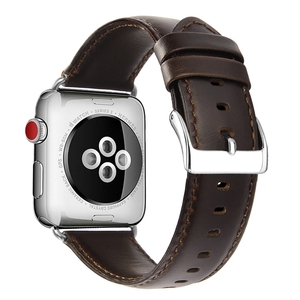Bracelet en cuir à grain <span class=keywords><strong>de</strong></span> cheval fou pour bracelet apple watch - Product Image 3