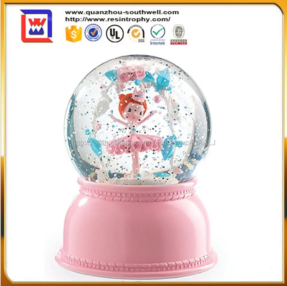 Musicale snow globe in resina mestieri per souvenir